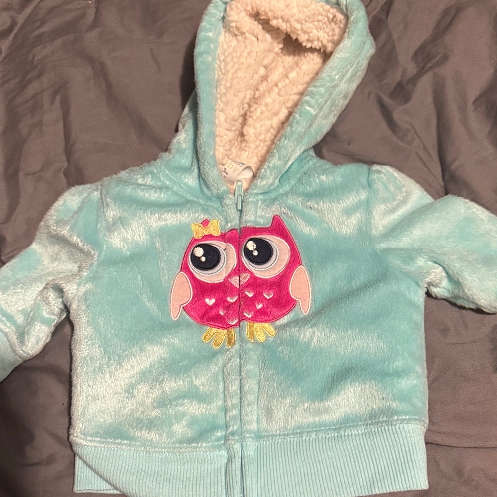 Charming Blue Owl Hoodie for Kids